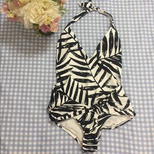 Carmen Marc Valvo Floral Maillot Swimsuit